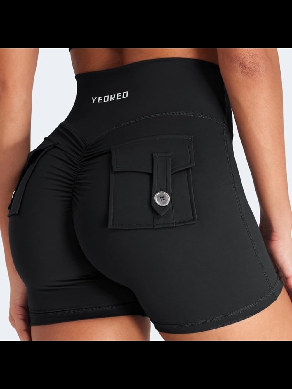YEOREO CoreFlex Women Scrunch Workout Shorts with Pockets 3.6"/4.5" Gym